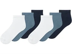 Name It ankelstrømper spring lake/hvid/navy blazer 6-pak